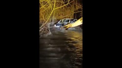 Ankara’nın Çubuk Ilçesine Bağlı Kocaçay Mevkisinde Sel Aracı Sürükledi.